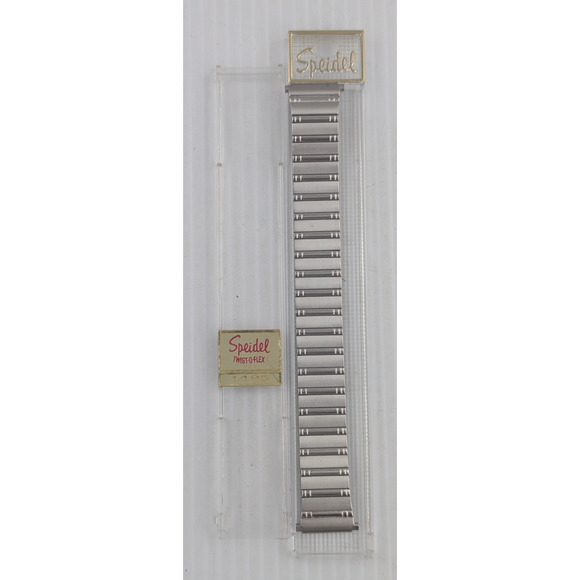 Speidel Silver Silver Twist O Flex Stainless Steel Mens Watch Band 1402/00 R - Picture 1 of 8